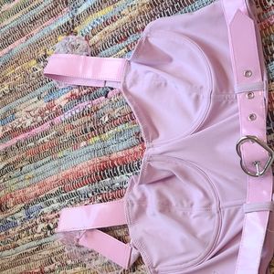 Sugar Thrillz Pink heart crop top